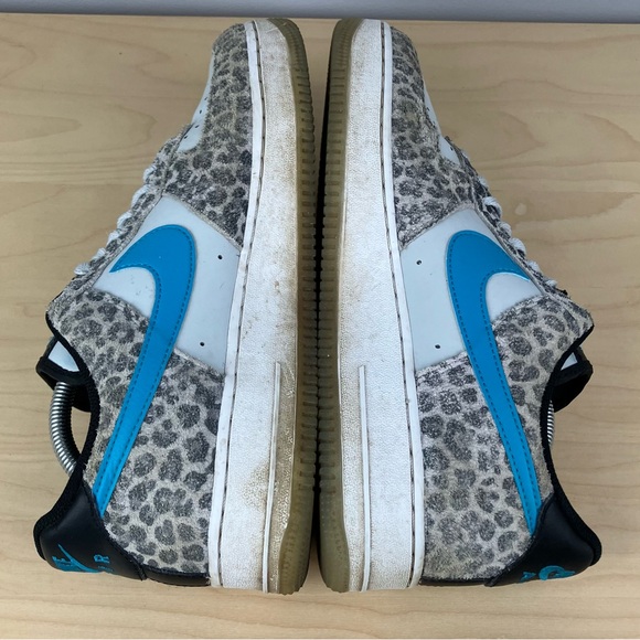 Nike Men’s Size 9.5 Air Force 1 Low PRM Snow Leopard Shoes Beaters - Read! - Picture 7 of 12